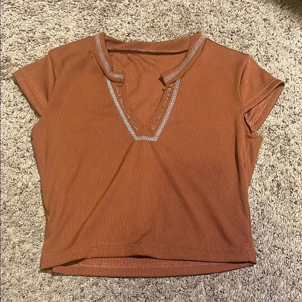 Women's Rust Brown SHEIN Top Size Small